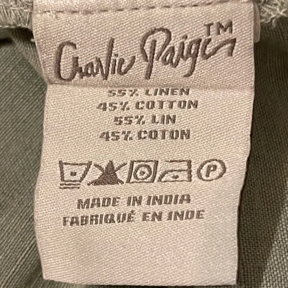 Charlie Paige Button-Up Shirt Dress - Sage‎ Green - Picture 4 of 4